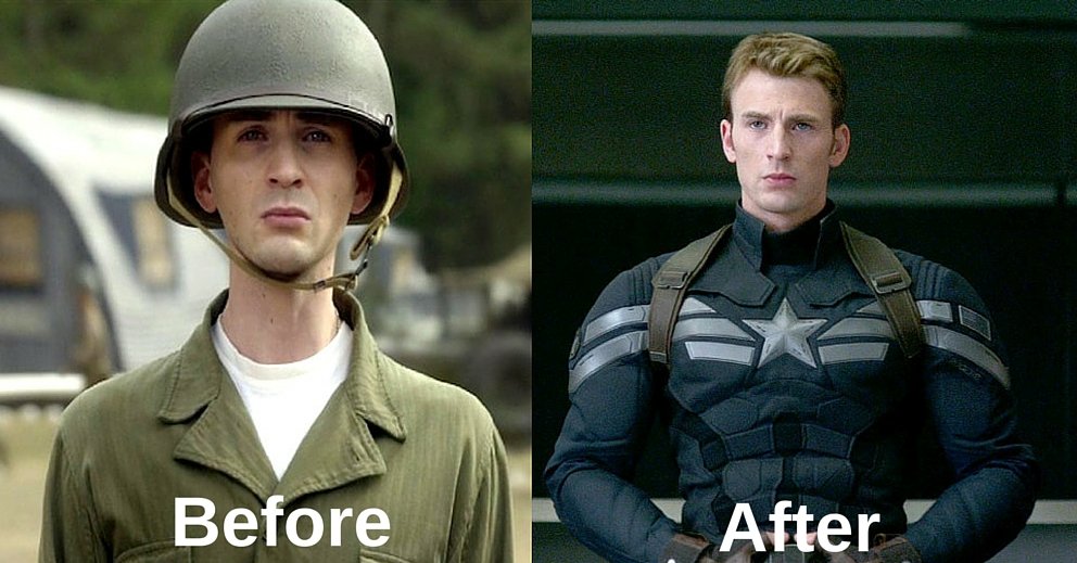 captain america before after